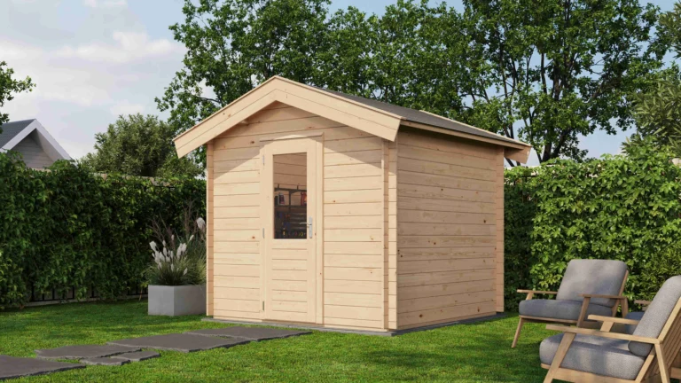 SL282525N00322 - Lugarde Select Log Cabin 250x250cm - Grey - 28mm floor.webp